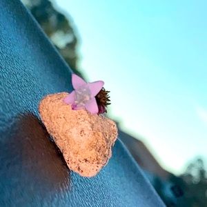 Coolest flower rock attached